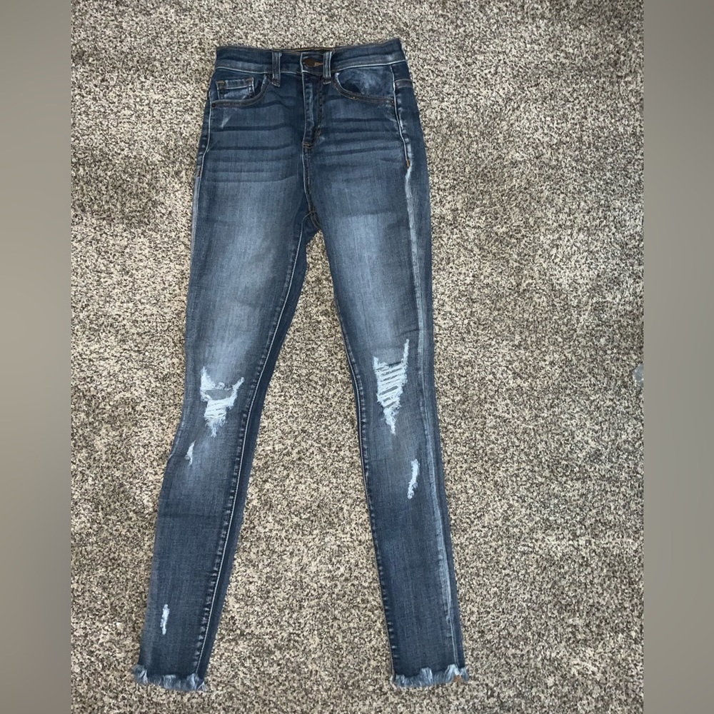 Fashion Nova- Smiley High Rise Distress Jeans